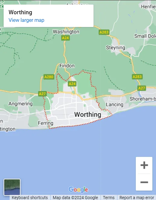 Map of Worthing